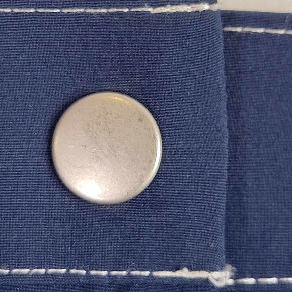 Weekends By Chicos Cargo Crop Pants Womens Size 1.5 US 10 Navy Blue Pockets - Picture 4 of 8